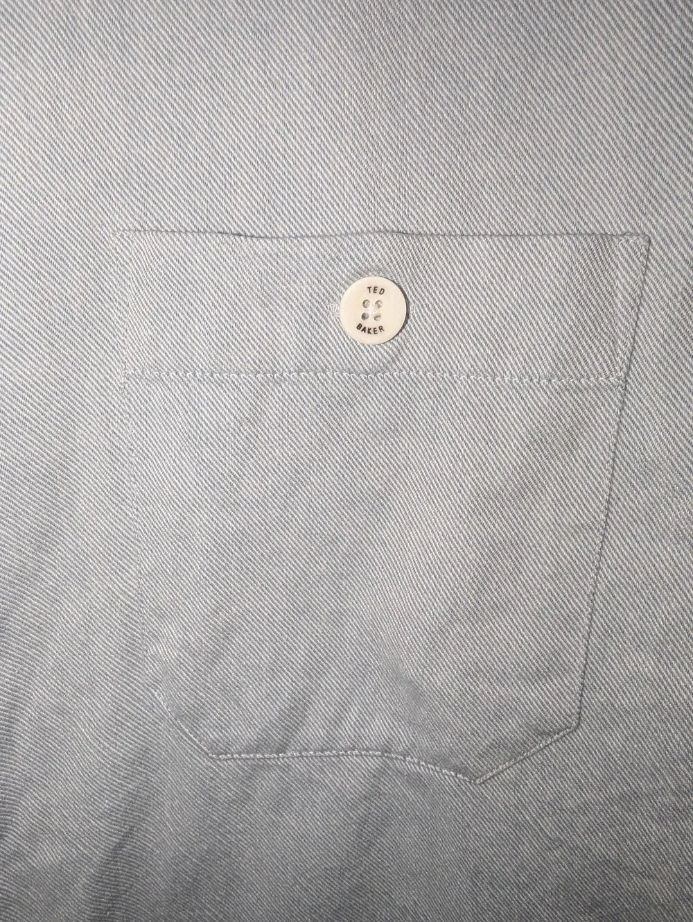 Ted Baker London Light Blue Short Sleeve Button Up Shirt Dual Pocket